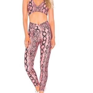 Beach Riot Pink and Black Leggings